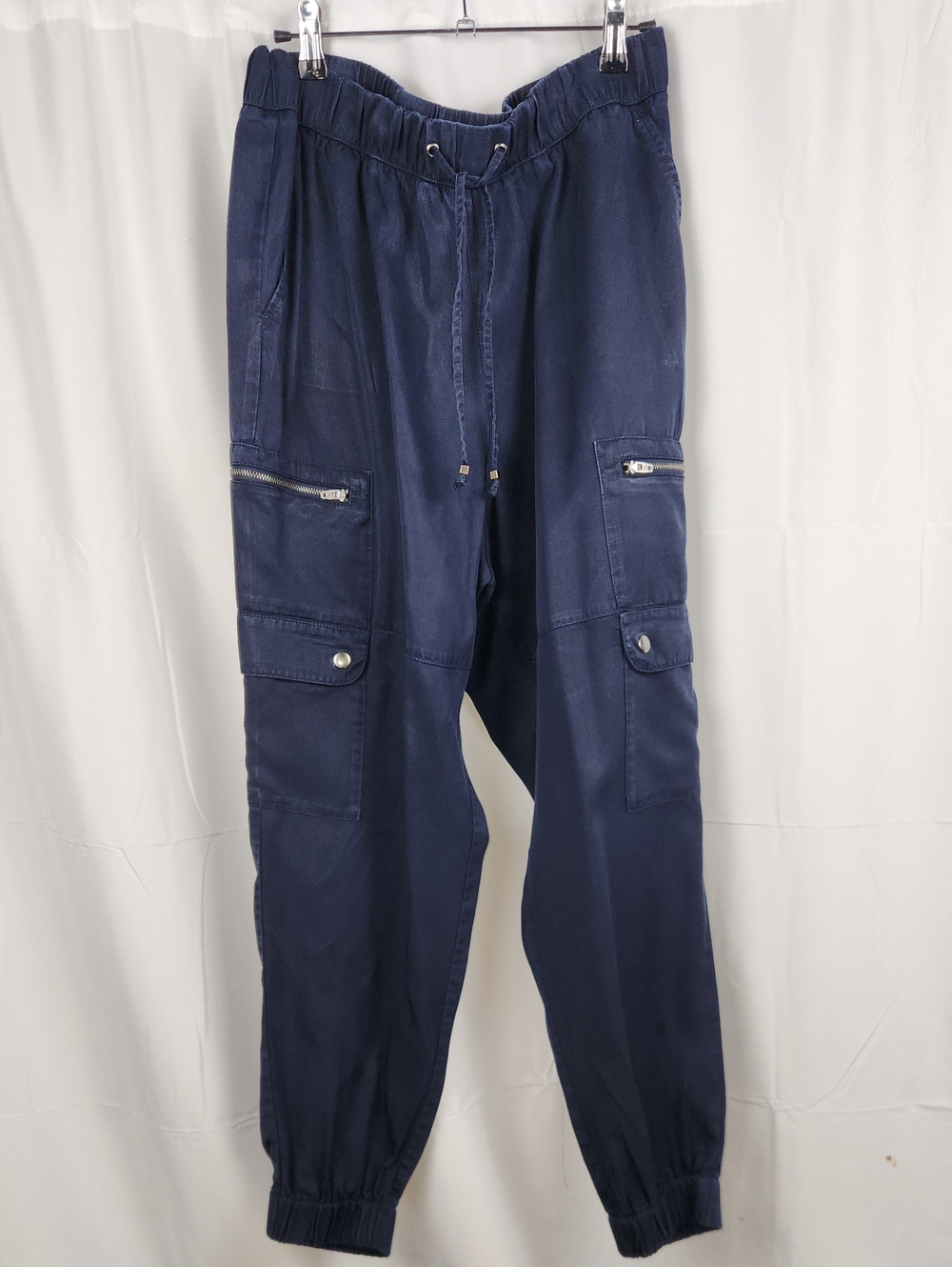Banana Republic Navy Cargo Tencel Jogger Trousers L